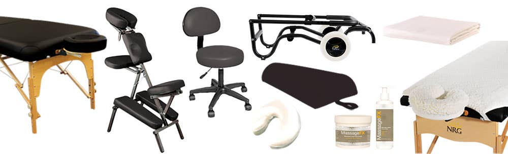 NRG®ExecutiveKarmaPortableMassageTableGrasshopperPortableMassageChairPackage