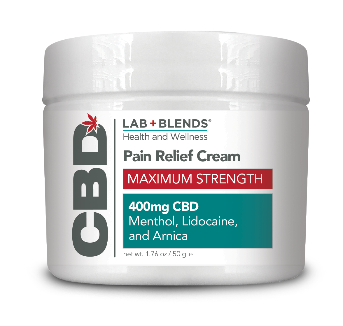 Lab+Blends® 400mg CBD Pain Relief Max Strength Cream - by BIOTONE®