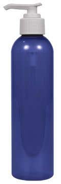 Cobalt Plastic Bottle with Pump 8 oz - Massage Lotion & Oil Bottle
