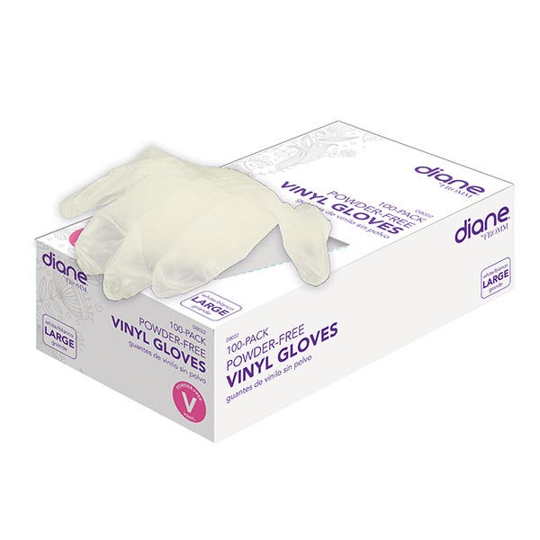 Diane Powder-Free Vinyl Gloves White 100/Pack X-Large