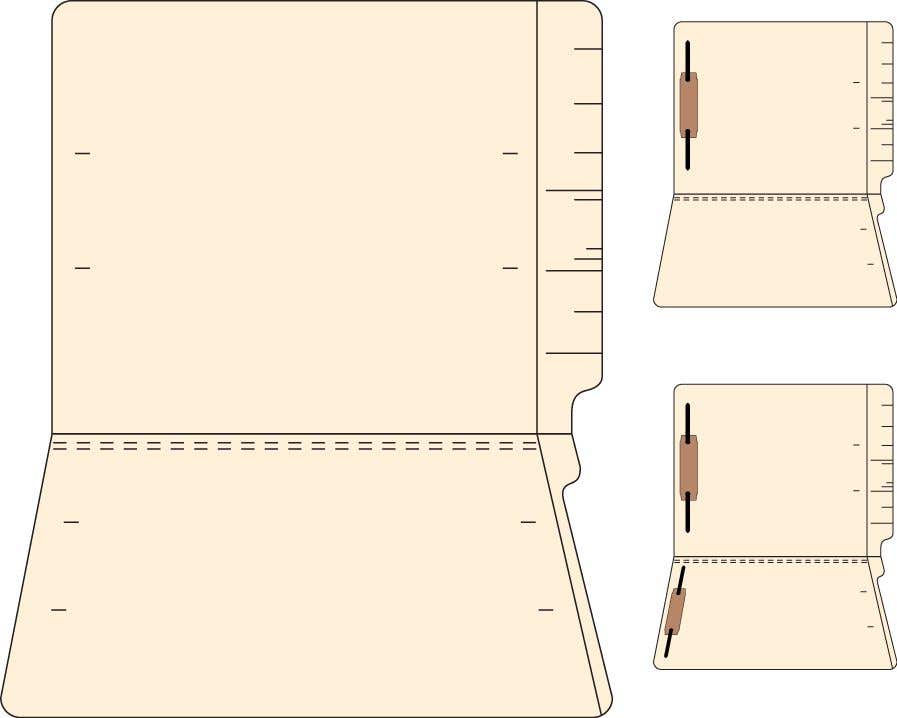14 Pt Sngl Ply End Tab One Fastner 50 Count