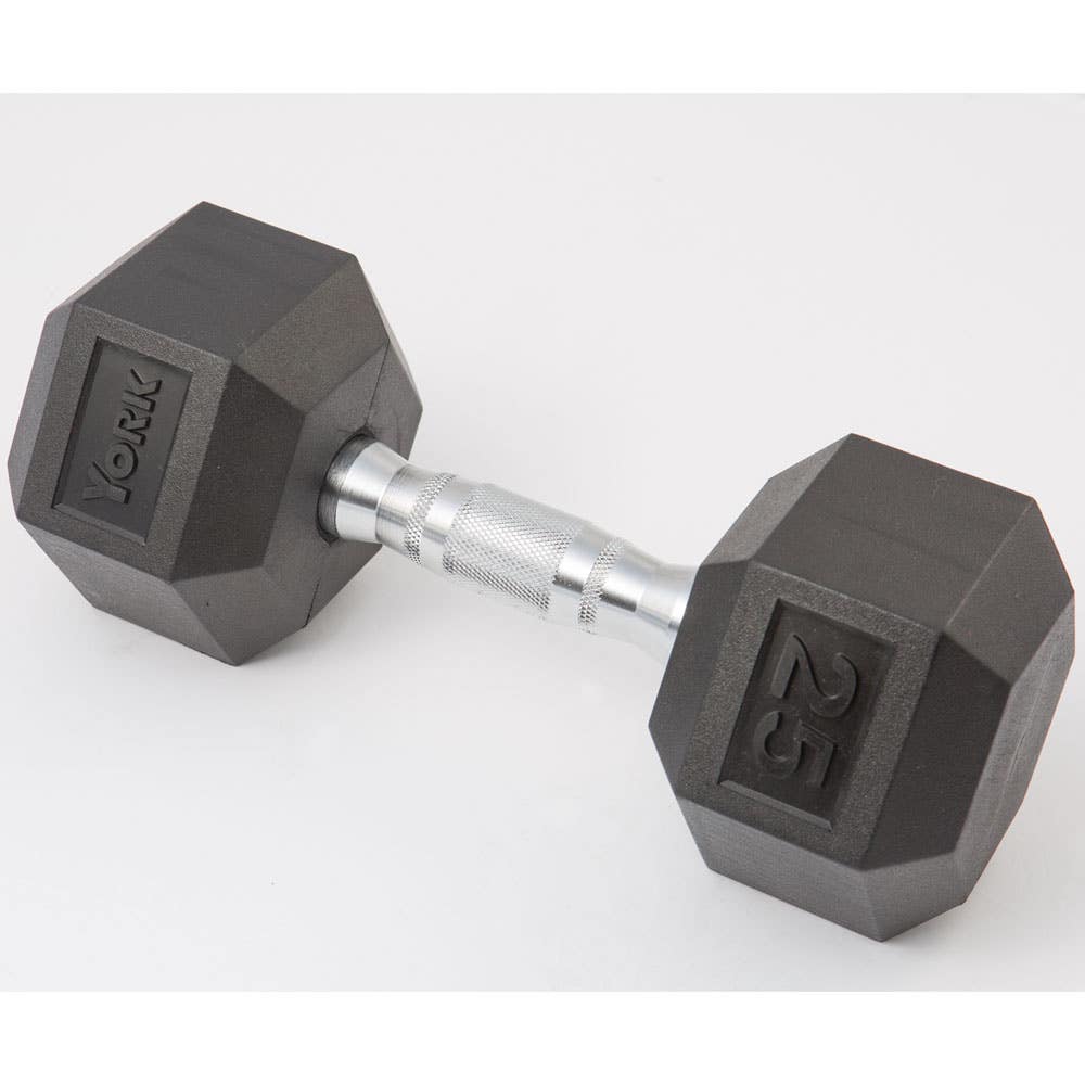 York Barbell Rubber Hex Dumbbell