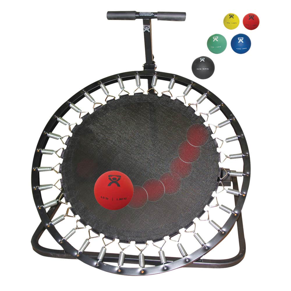 Roundrebounderpackagew/verticalballrackand5ballset(1ea:2,4,7,11,15lb)