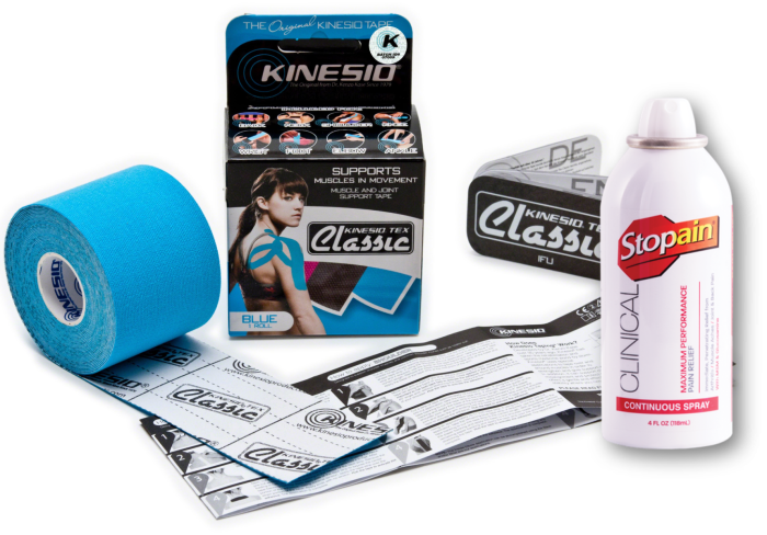 Kinesio®Tex Classic Blue Tape+ Stopain® Clinical Spray