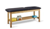 Clinton™ 1020 Classic Series Straight Line Treatment Table with Adjustable Back/Shelf/Nose hole, Length 72Width 30