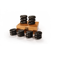 Master®18PieceMiniBodyBasaltHotStoneMassageSetwithBambooBox