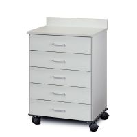 Mobile Treatment Cabinet W/ 5 Drawers