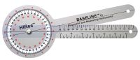 Baseline HiRes 360 degree clear plastic goniometer, 12 inches