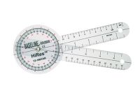 Baseline HiRes 360 degree clear plastic goniometer, 8 inches