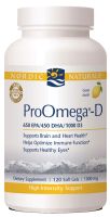 Nordic Naturals ProOmega®-D, 1000mg, Lemon 120 Count