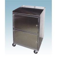 Stainless Cart With Dual Locking Cabinets