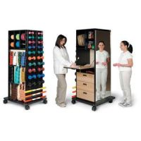 Mega Rack Physical Therapy Weight Rack with Built-in Dispensers, StorageMirror
