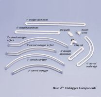 Base 2 Outrigger Alum Comp 5straight-3pk