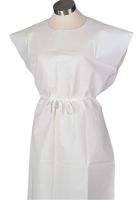 TIDI 3-Ply Tissue Patient Exam Gown - White
