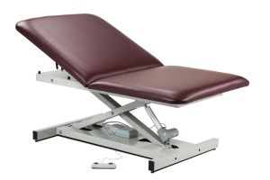 Open Base Power Bariatric Table with Adj Backrest