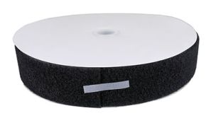 Velcro 2 loop, 25 yard dispenser box, black