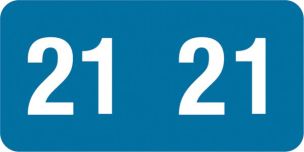 Smead 2021 Match YearBand End Tabs, Light Blue/White - 500/pkg