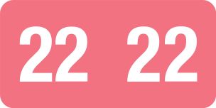 Smead 2022 Match YearBand End Tabs, Pink/White - 500/pkg