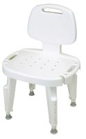 Bath Safe Height Adjustable Shower Chair with Back