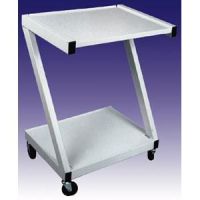 Steel 2 Shelf Cart - White