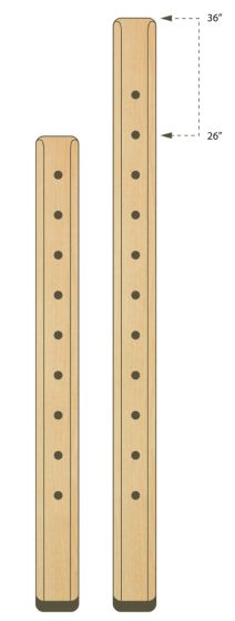 EarthLite® Table Upgrade Option - 26 - 36 Extended Leg Option