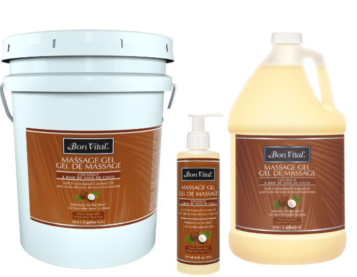 Bon Vital'® Coconut Massage Gel with Pure Fractionated Coconut Oil