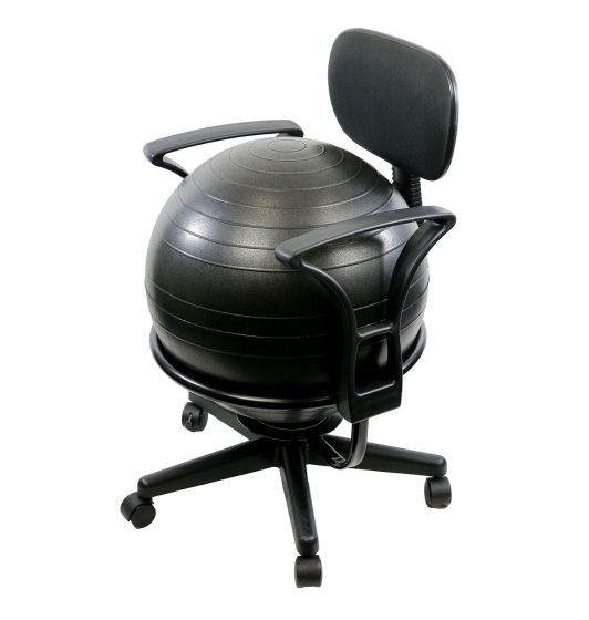 CanDo metal mobile ball stabilizer chair with arms