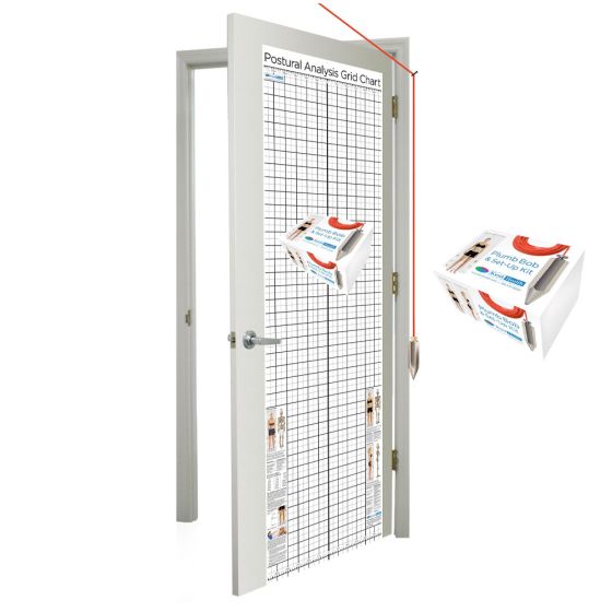 Kent Health Posture Analysis Grid Chart – Space Saver with Plumb Bob Kit