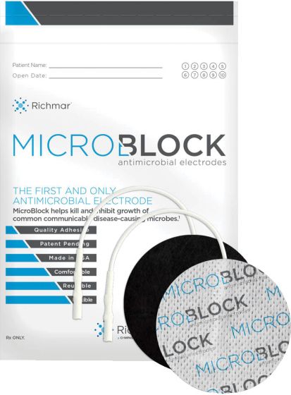 Richmar®MicroBlock Anti-Microbial Electrodes - 2 Round 4/pk