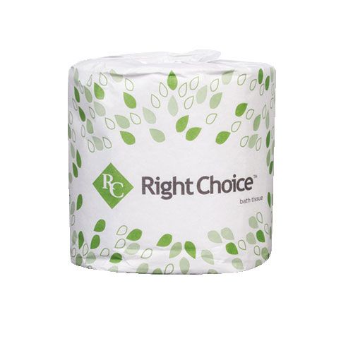 Right Choice™ 2-Ply Standard Bath Tissue Individually Wrapped, 500 Sheets/Roll