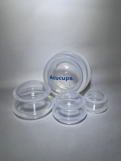 Acucups® Logo Silicone Cupping Set of 4 - Cupping Therapy Cups