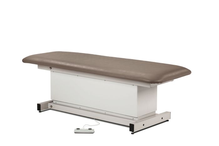 Shrouded power table with one piece top
