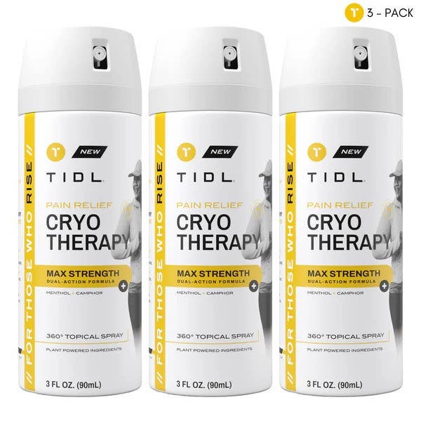 Tidl Max Strength Cryotherapy Spray 3-pack