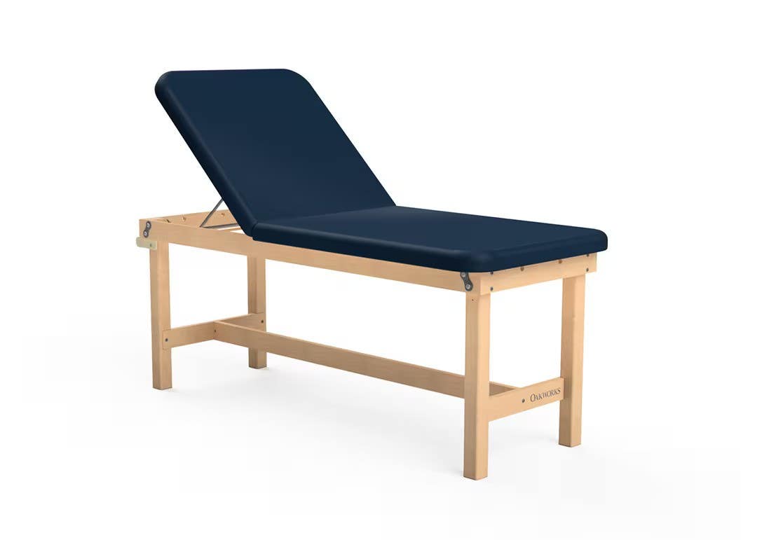 OakworksPowerlineTreatmentTableWithShelfAndBackrest
