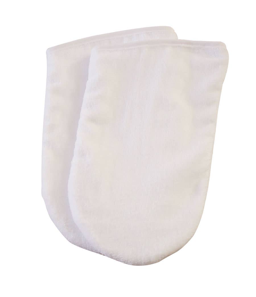 Insulated Terry Velour Mitts - White, 1 Pair