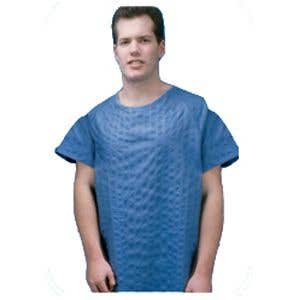 PatientGown,2X-LargeBlueBroadcloth,12/Case