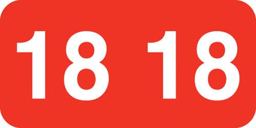 Smead2018YearbandRed/White1X1/2