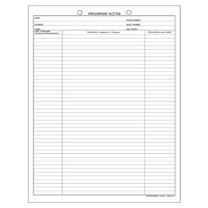 Progress Notes Form, 100/Pkg