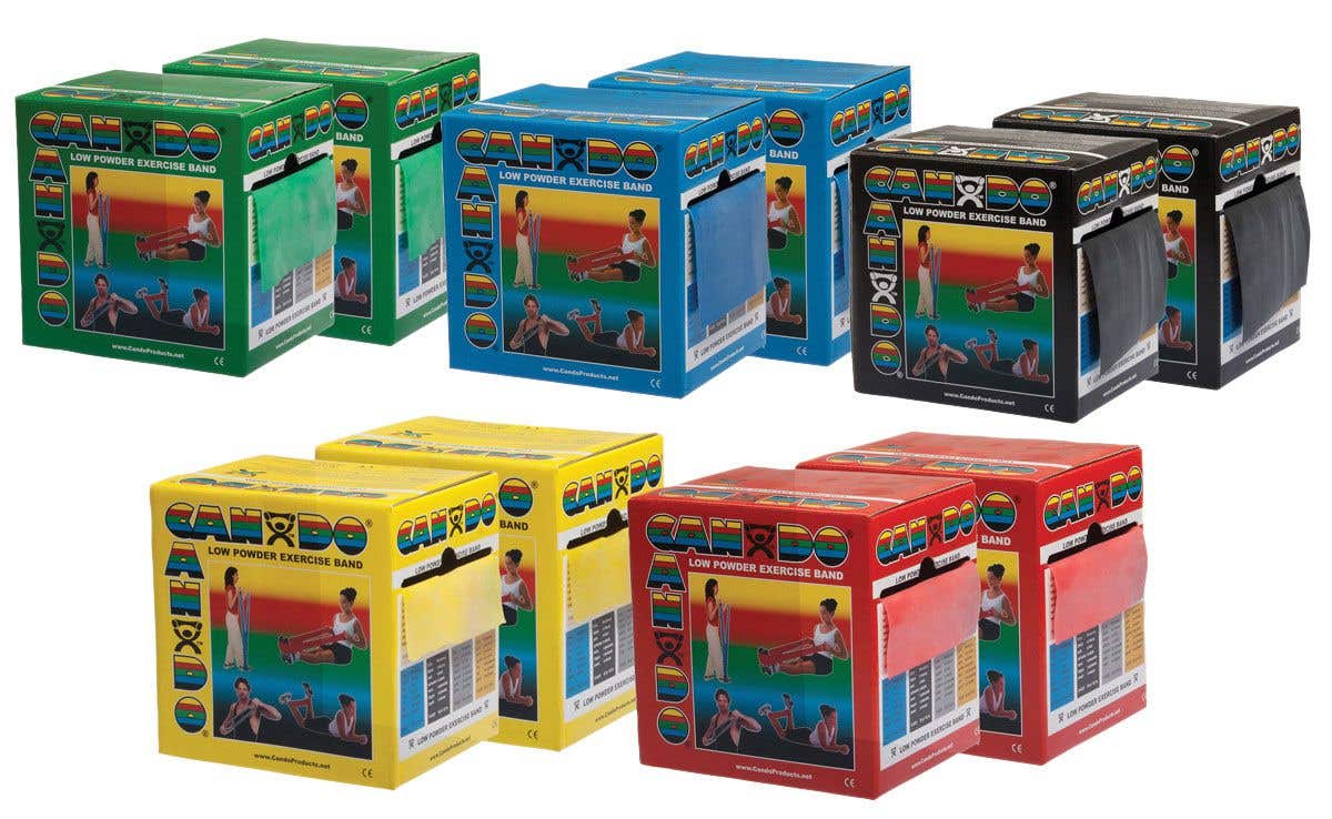 CanDo® Exercise Band Low Powder, 50 Yard Twin Pack