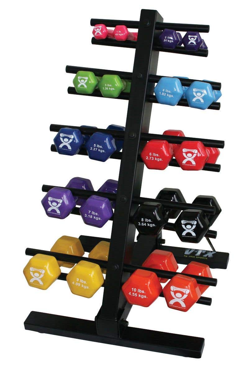 CanDo®VinylCoatedIronDumbbells-SingleDumbbell