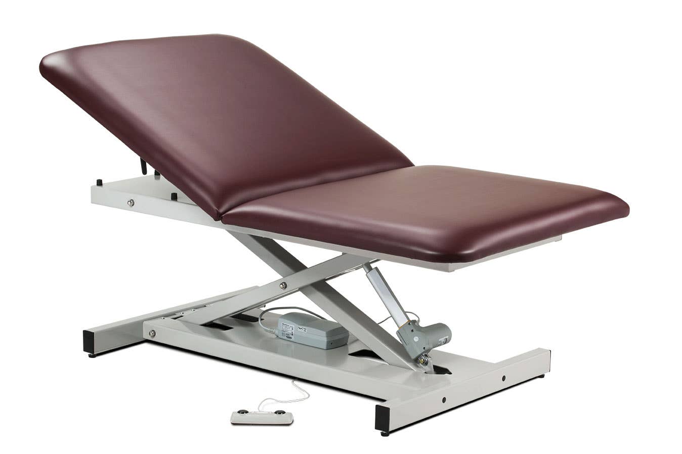 Open Base Power Bariatric Table with Adj Backrest
