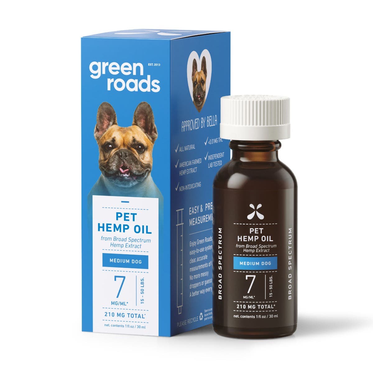 Green Roads® Pet CBD Drops – 1 oz, (30ml) Medium Dog Formula