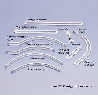 Base 2 Outrigger Alum Comp 5"straight-3pk