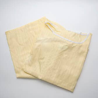 Yellow Isolation Gown, Washable, 47" X 58" 12/pack