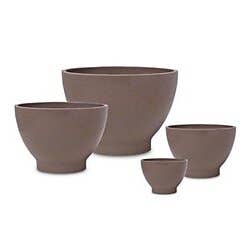 Four Rubber Bowls And Spatula Set