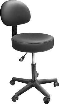 Custom Craftworks Solutions Rolling Stool with Back