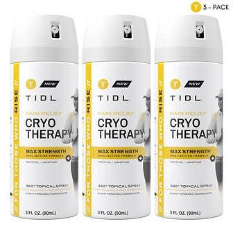 Tidl Max Strength Cryotherapy Spray 3-pack