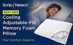 ScripHessco NEXT-GEN Cooling Adjustable-Fill Memory Foam Pillow