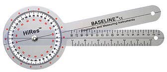 Baseline Hi-Res Plastic 12" Goniometer 360 Degree